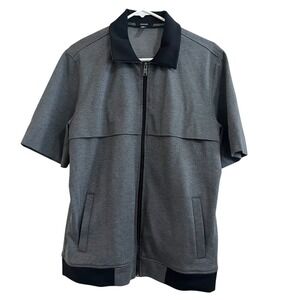 Alfani Men Jacket Medium Full Zip Colorblock Streetwear Casual Utility Weather.